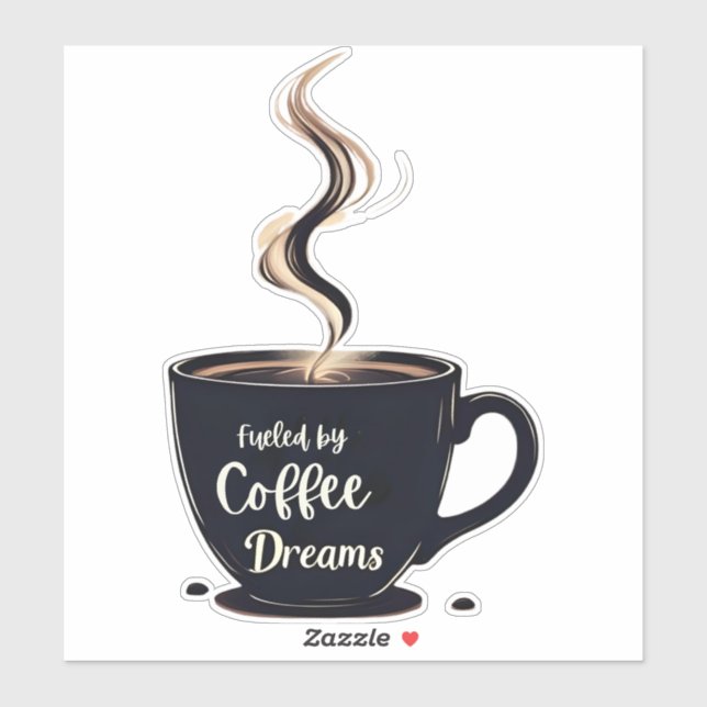 Von Coffee Dreams gespeist Student Tasse Aufkleber (Blatt)