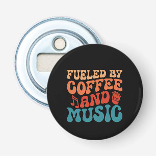 Von Coffee & Music Retro gespeist Vintage Typograf Flaschenöffner