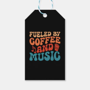 Von Coffee & Music Retro gespeist Vintage Typograf Geschenkanhänger