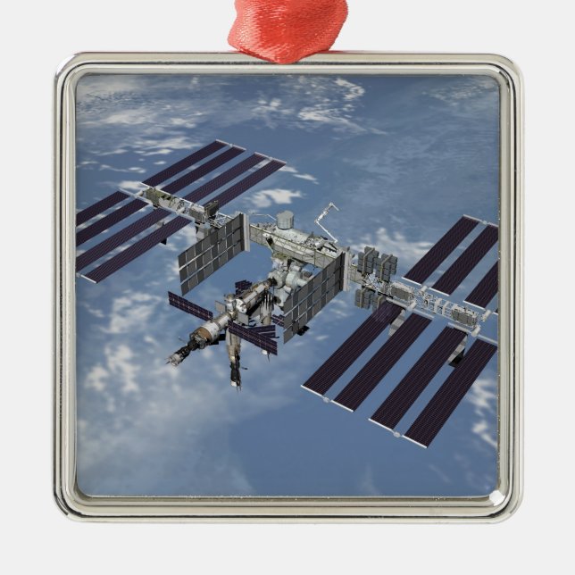 Von Computer generierte Ansicht 3 Silbernes Ornament (Vorne)