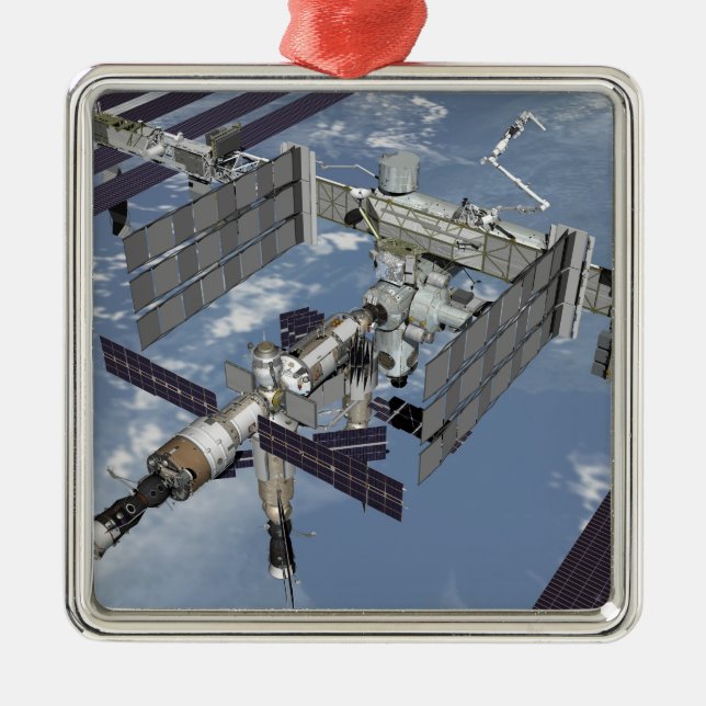 Von Computer generierte Ansicht 6 Silbernes Ornament (Vorne)