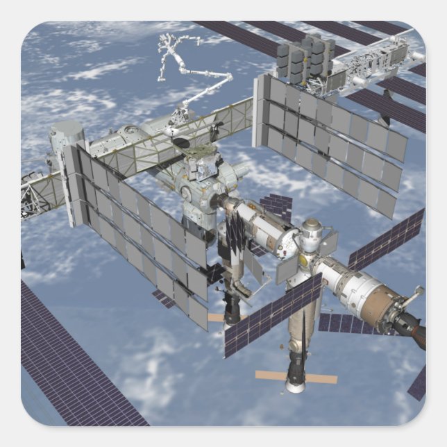 Von Computer generierte Ansicht 7 Quadratischer Aufkleber (Vorderseite)
