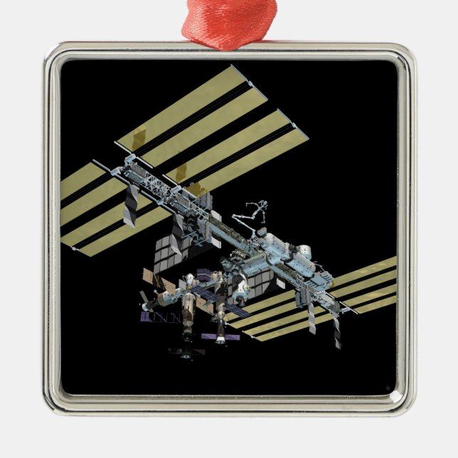 Von Computer generierte Ansicht 8 Silbernes Ornament (Vorne)