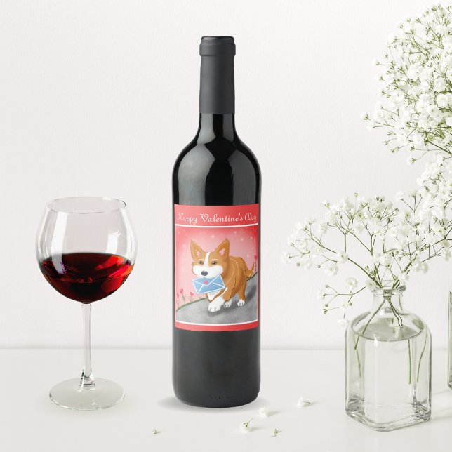 Von Corgi gelieferter Sweet Heart Letter Weinetikett (Von Creator hochgeladen)