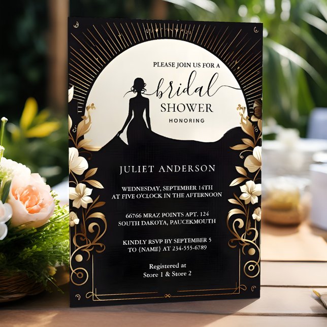 Von Costume Men Tuxedo Bold Black Krawatte Brautpa Einladung (Von Creator hochgeladen)