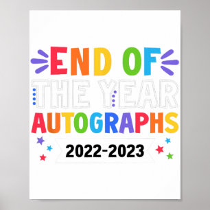 Von dem Jahr Autographs 2023 Lehrer letzten Tag Au Poster