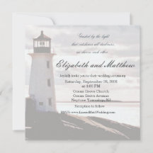 Von dem Licht geleitete Lighthouse-Hochzeitseinlad