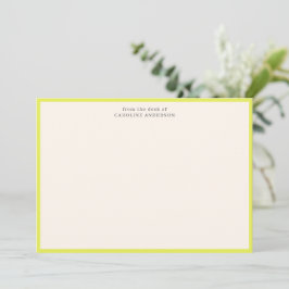 Von dem Schreibtisch von Chartreuse personalisiert Mitteilungskarte
