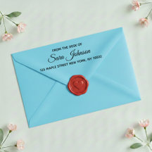 Von dem Schreibtisch von Custom Adress-Stempel