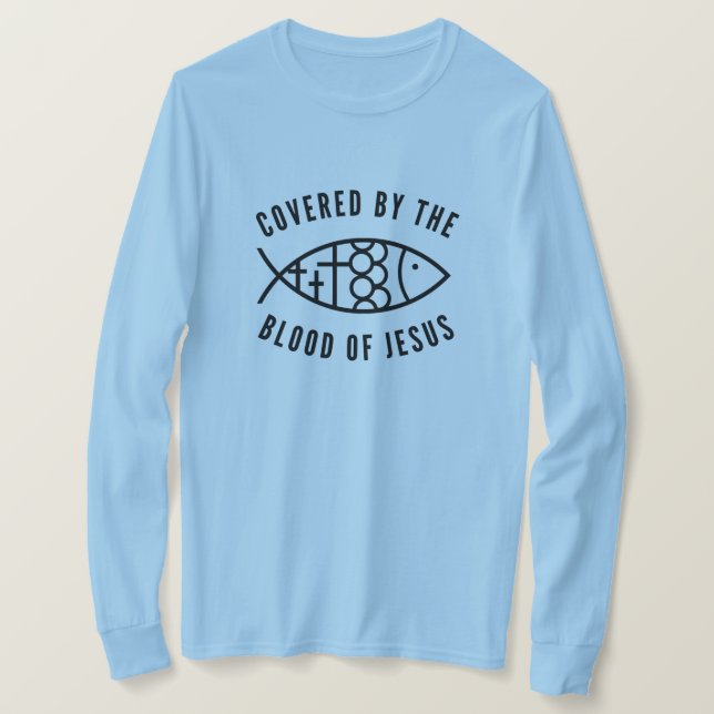 Von den blutunisex-T - Shirt-Lichtfarben bedeckt T-Shirt (Design vorne)