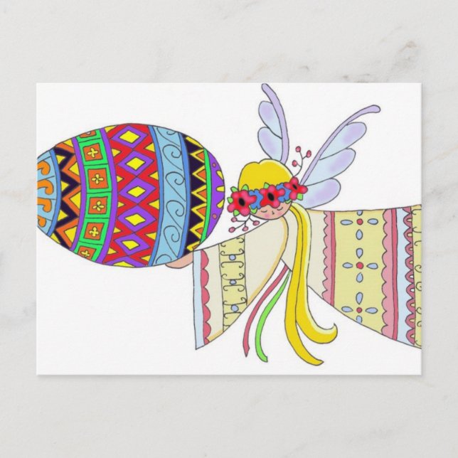 Von den Flügeln einer Engel ukrainischen Volkskuns Postkarte (Vorderseite)