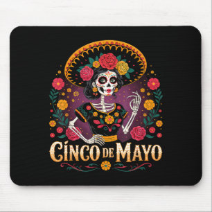 Von den Toten La Catrina Zucker Schädel Cinco de M Mousepad