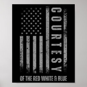 Von den USA rot weiß und blau 4. Juli US-Flagge Poster