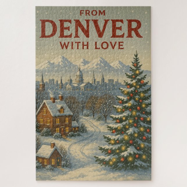 Von Denver mit Liebe Weihnachts-Puzzle Puzzle (Vertikal)