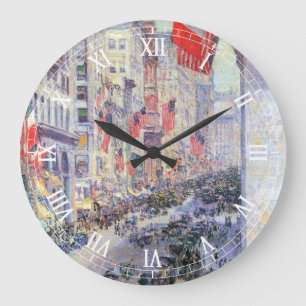 Von der 34th Street, Mai 1917, von Hassam Große Wanduhr