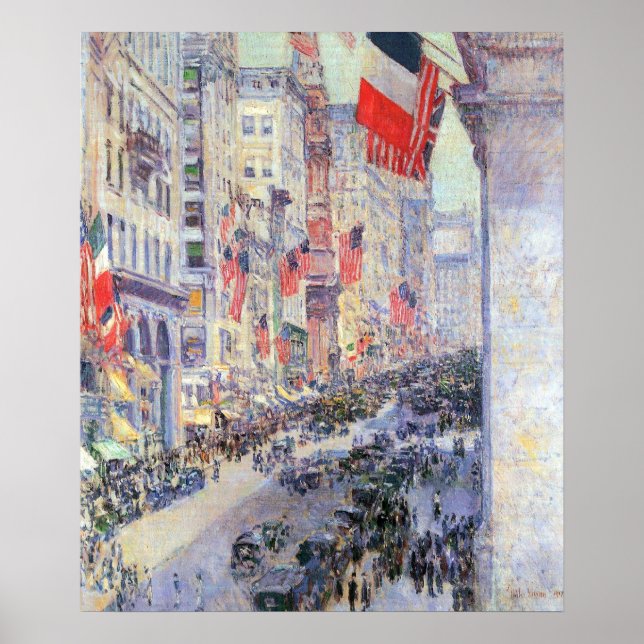 Von der 34th Street, Mai 1917, von Hassam Poster (Vorne)