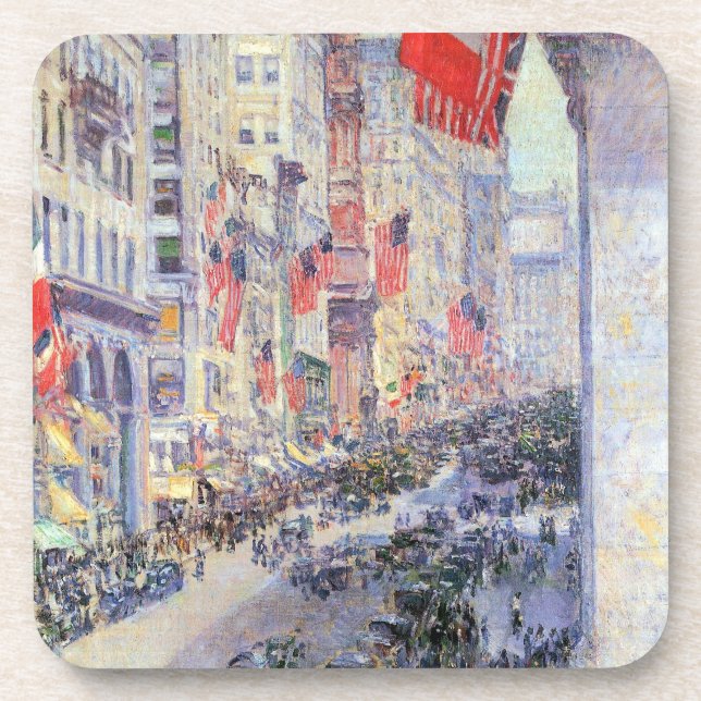 Von der 34th Street, Mai 1917, von Hassam Untersetzer (Vorderseite)
