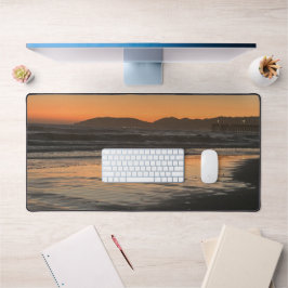 Von der Abenddämmerung bis zum Twilight am Beach F Schreibtischunterlage