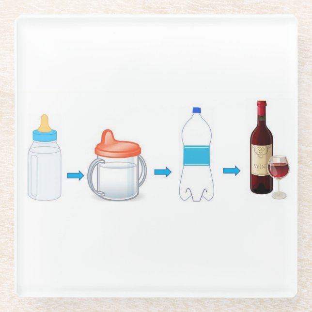 Von der Babyflasche zum Untersetzer der Weinflasch (Vorderseite)