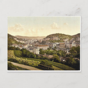 Von der Bellevue-Straße, Carlsbad, Böhmen, Österr Postkarte