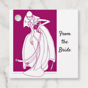 Von der Bride fuschia rosa und weiß Geschenkanhänger