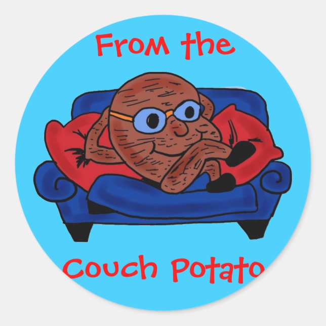 Von der Couch Potato Aufkleber (Vorderseite)