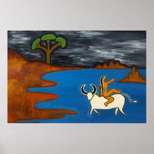 Von der dunklen Dunkelnacht beeindruckt Poster