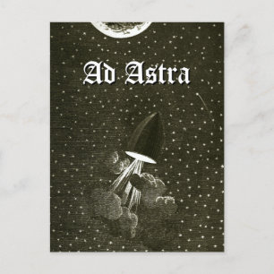 Von der Erde zur Mondkunst Ad Astra Postkarte