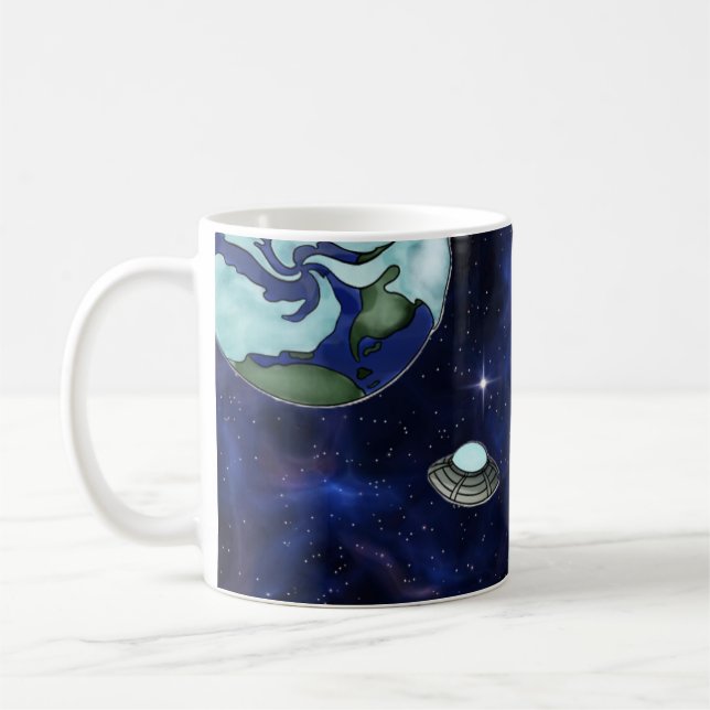 Von der Erde zur Venus Kaffeetasse (Links)
