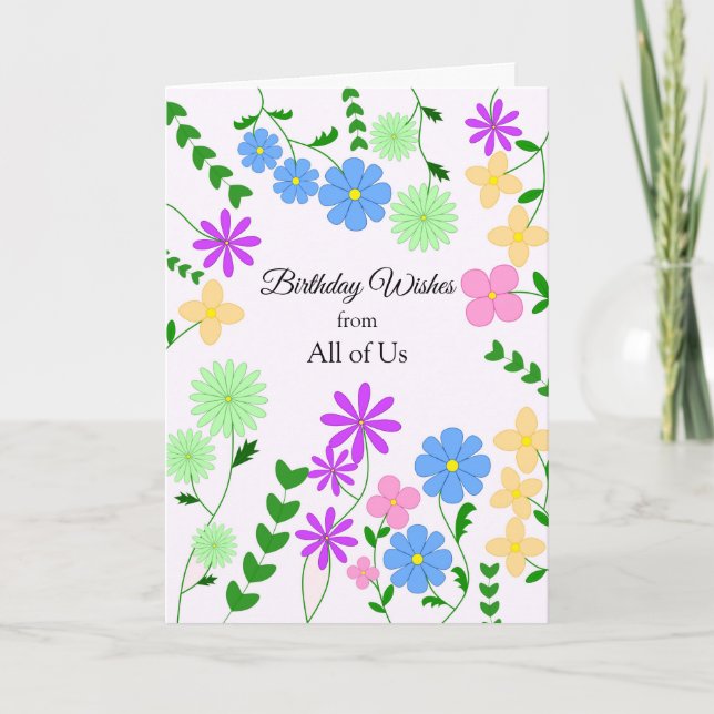 Von der Geburtskarte einer Gruppe Karte (Vorderseite)