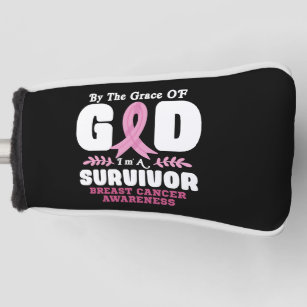 Von der Gnade Gott bin ein Überlebender Brustkrebs Golf Headcover