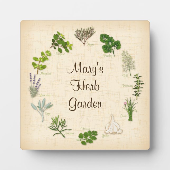 Von der Herb Garden Plaque ausschalten Fotoplatte (Vorderseite)