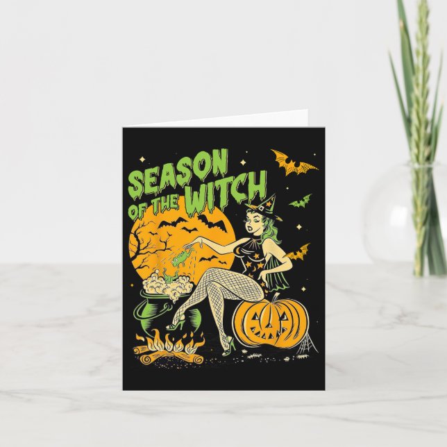 Von der Hexe Halloween Samhain Karte (Vorderseite)