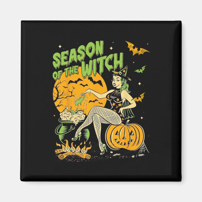 Von der Hexe Halloween Samhain Magnet (Vorne)