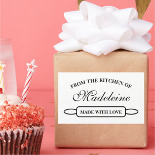 Von der Küche aus, mit Liebe elegant Rechteckiger Aufkleber