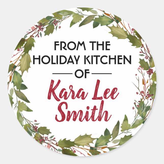 Von der Küche der Aufkleber für den Urlaub (Vorderseite)