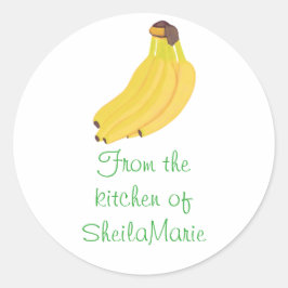 Von der Küche der Bananenkleber Runder Aufkleber