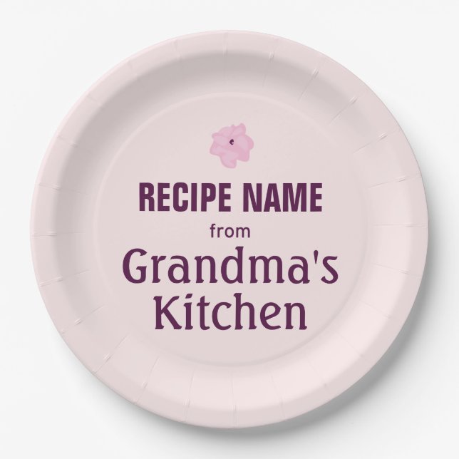 Von der Küche der Großmutter Pappteller (Vorderseite)