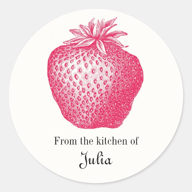 Von der Küche der kulinarischen Labels Runder Aufkleber (Vorderseite)