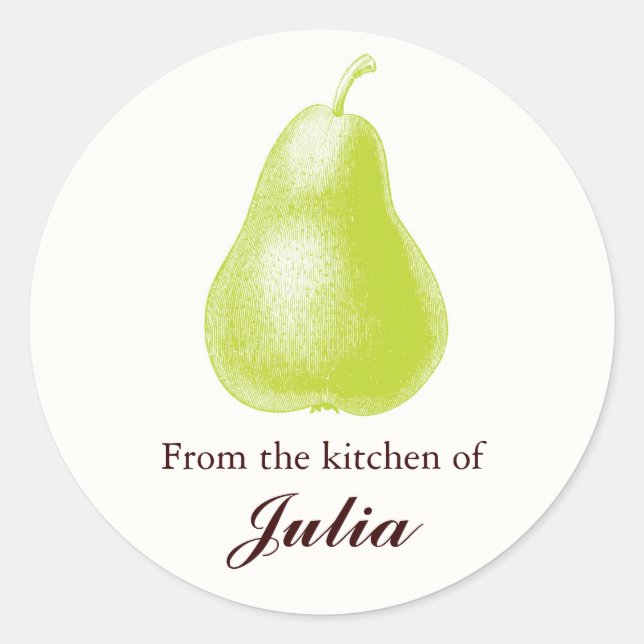 Von der Küche der kulinarischen Labels Runder Aufkleber (Vorderseite)