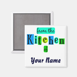 Von der Küche der Retro Blues Kühlschrankmagnet Magnet