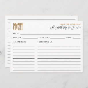 Von der Küche des Goldes Utensils Skriptrezeptur