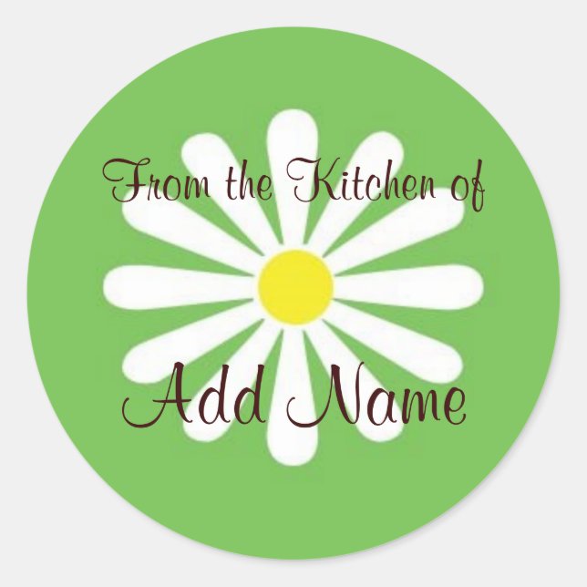 Von der Küche des Lable Runder Aufkleber (Vorderseite)