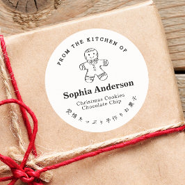 Von der Küche des Lebkuchenkochs Minimalistisch Runder Aufkleber