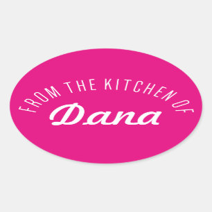 Von der Küche Ovaler Aufkleber
