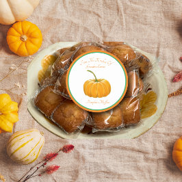 "Von der Küche ..." Pumpkin Colored Pencil Runder Aufkleber