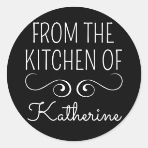 Von der Küche Runder Aufkleber