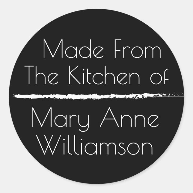 Von der Küche Runder Aufkleber (Vorderseite)