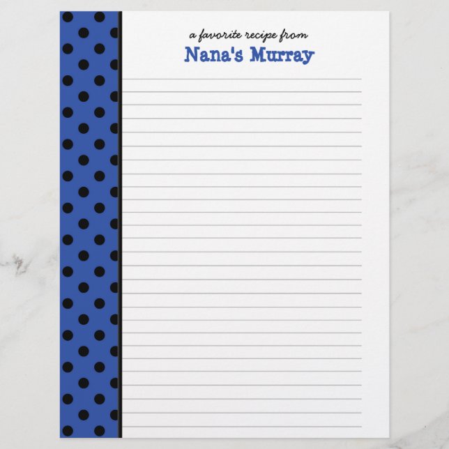 Von der Küche von Nana Polka Dot Rezept Seite (Vorderseite)