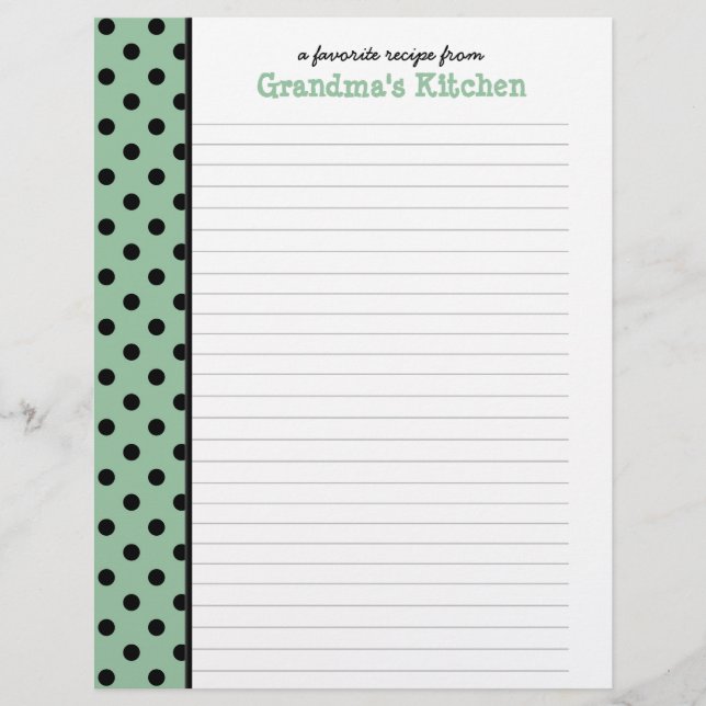 Von der Küche von Nana Polka Dot Rezept Seite (Vorderseite)